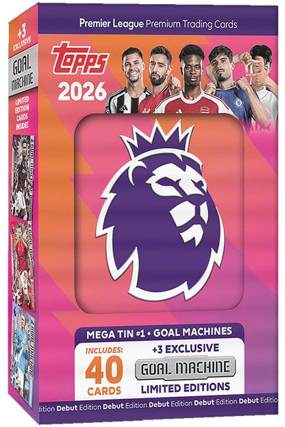 Topps Premier League 2026 - Debüt-Edition - Mega Tin (Goal Machines)